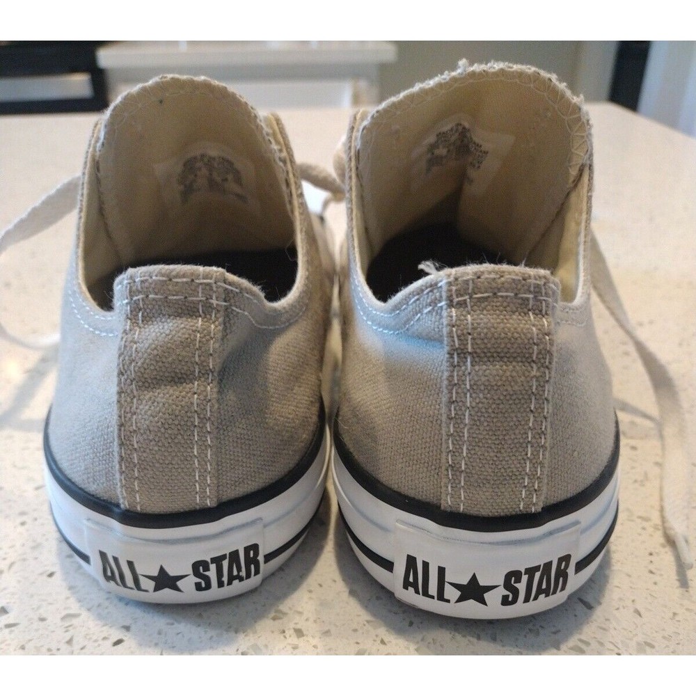 Converse Chuck Taylor All Star Low Top Sneakers in Taupe Gray and White - Picture 4 of 12